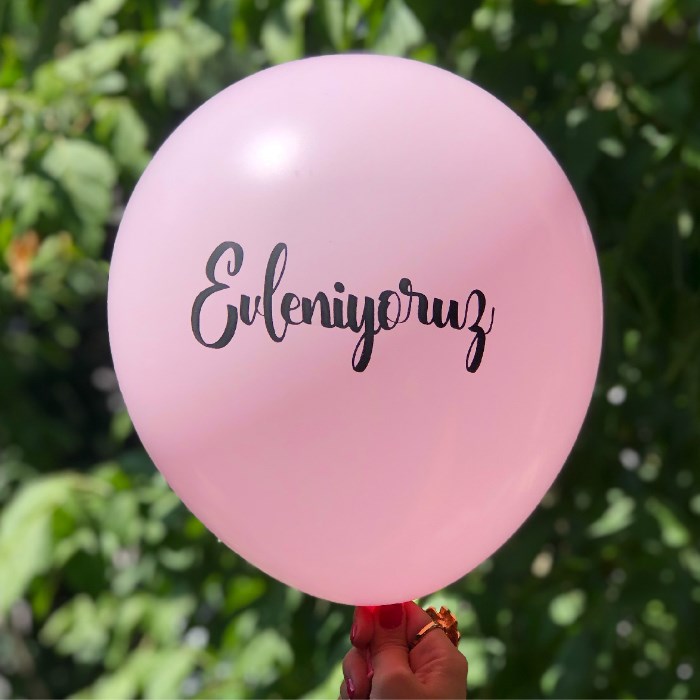 Evleniyoruz Baskılı Balon 10 Adet