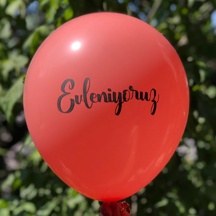 Evleniyoruz Baskılı Balon 10 Adet