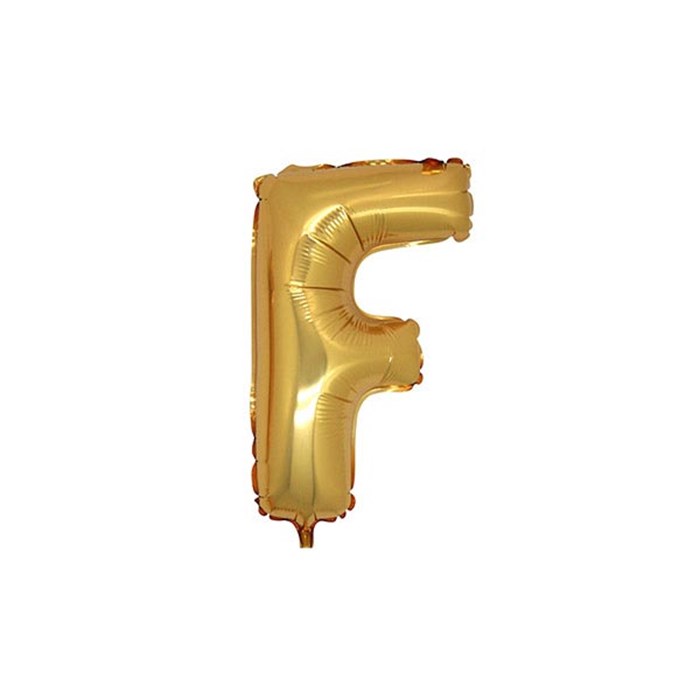 F Harfi Altın Folyo Balon 40 Cm