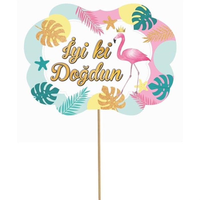 Flamingo Temalı Konuşma Balonu
