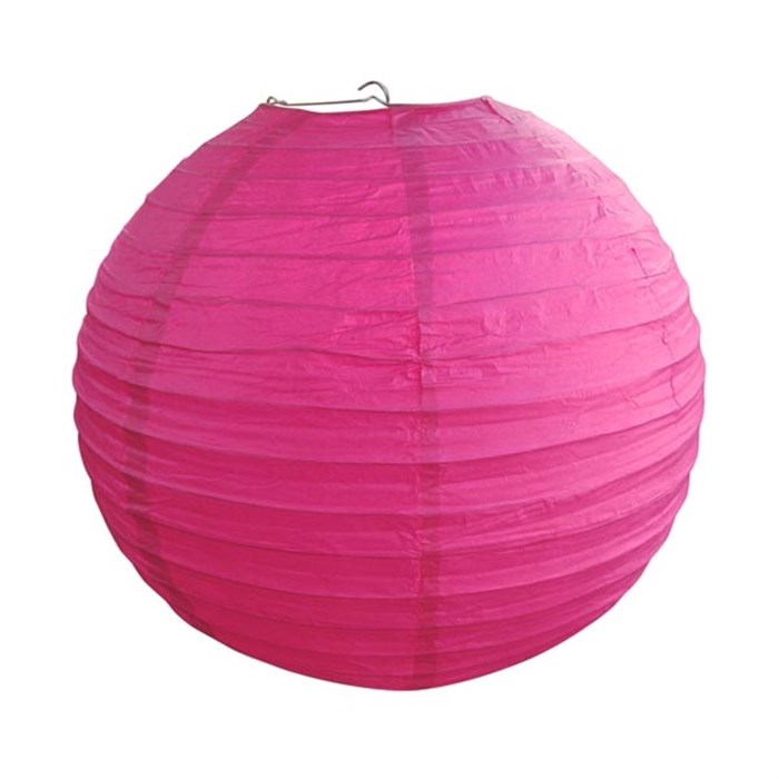 Fuşya Kağıt Japon Fener Süs - 30 cm