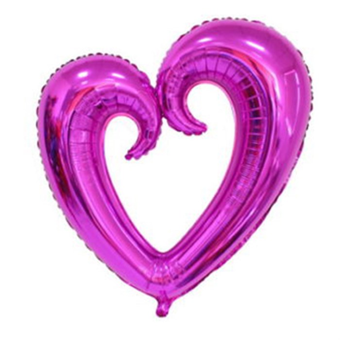 Fuşya Kalp Folyo Balon 100 x 108 cm
