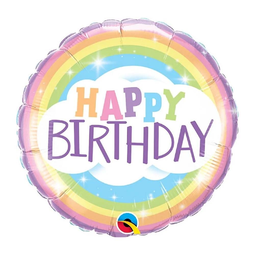 Gökkuşağı Temalı Yuvarlak Folyo Balon