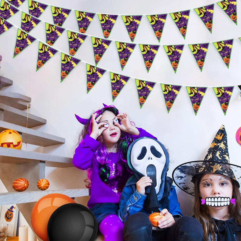 Halloween Üçgen Bayrak Flama 