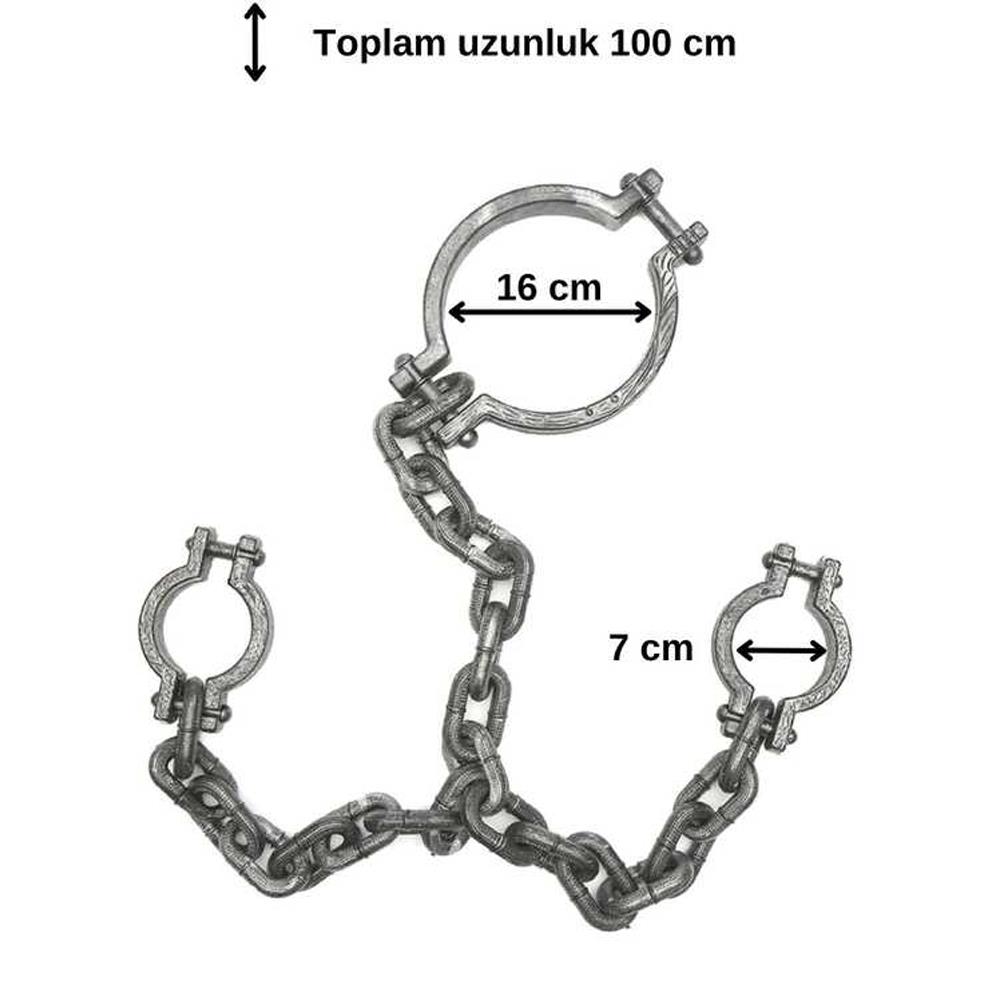 Halloween Üçlü Zincir Kelepçe Kostüm