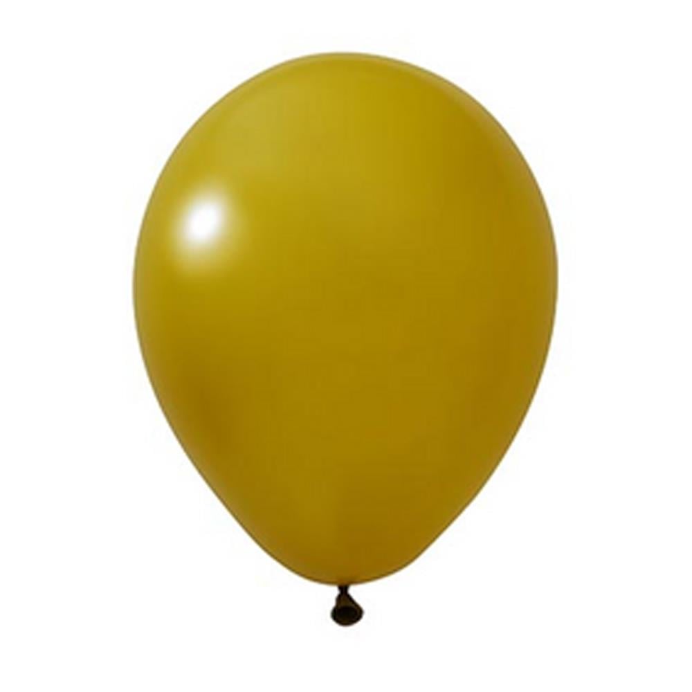 Hardal Baskısız Lateks Balon - 5 Adet