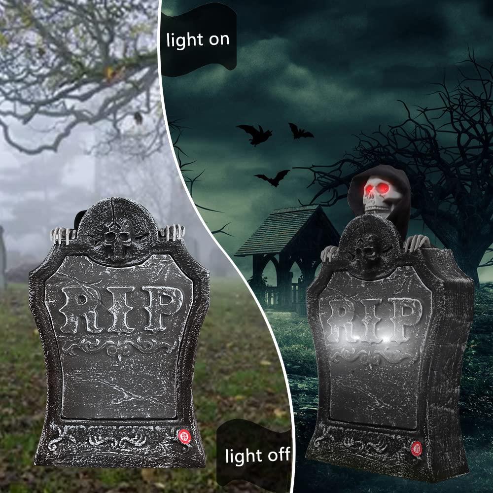 Hareketli Cadılar Bayramı Mezar Taşı