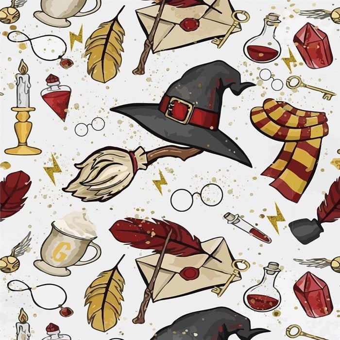 Harry Potter Doğum Günü Kare Branda Afişi - 2 Boy Seçenekli