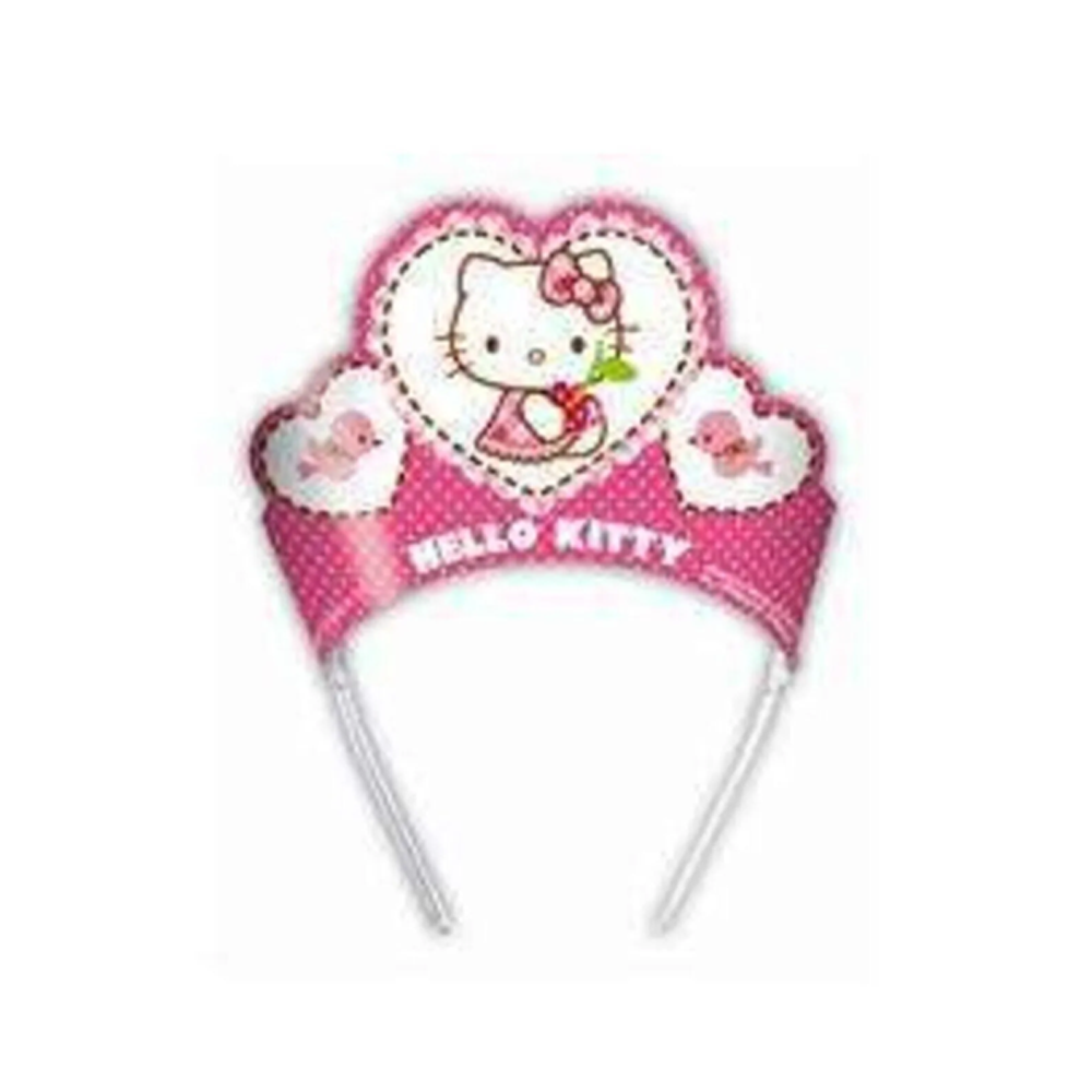 Hello Kitty Doğum Günü Temalı Karton Taç - 8 Adet