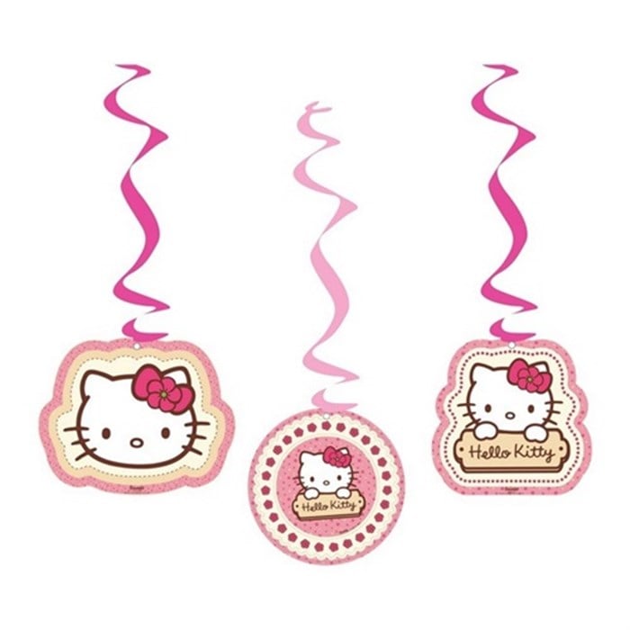 Hello Kitty Doğum Günü Temalı Lisanslı Asmalı İp Süs
