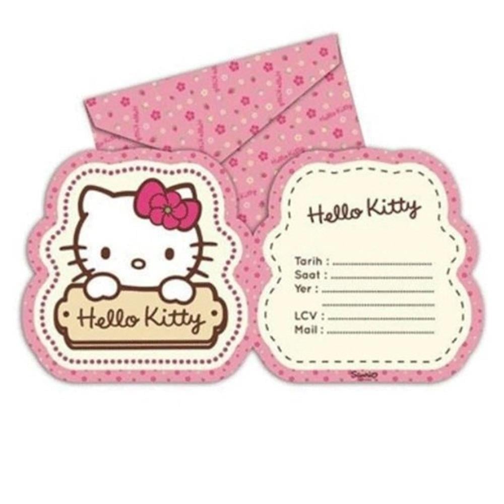 Hello Kitty Temalı Davetiye Seti