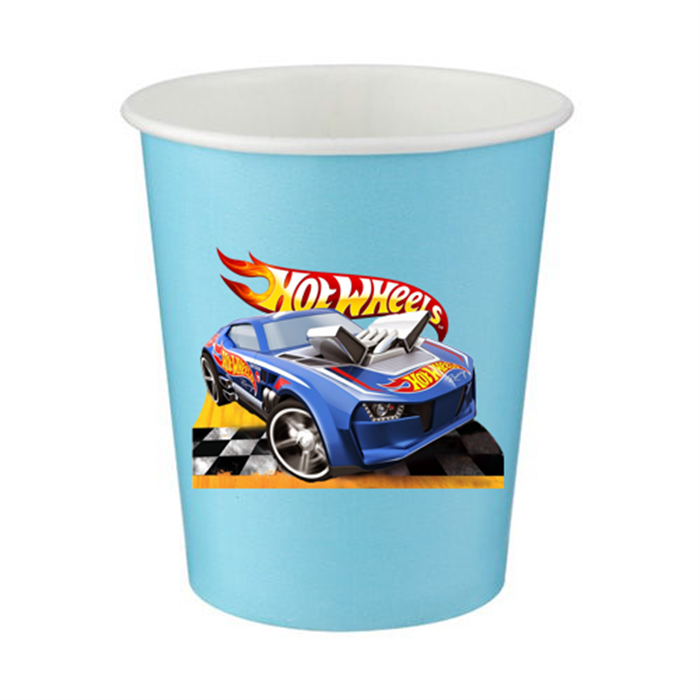 Hot Wheels Temalı Mavi Bardak 5'li