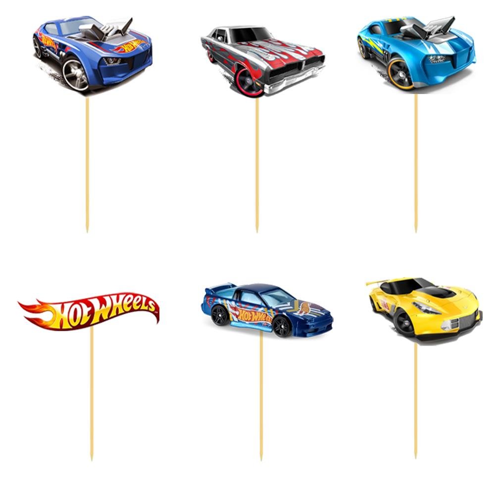 Hot Wheels Temalı Özel Kesim Kürdan 6'lı