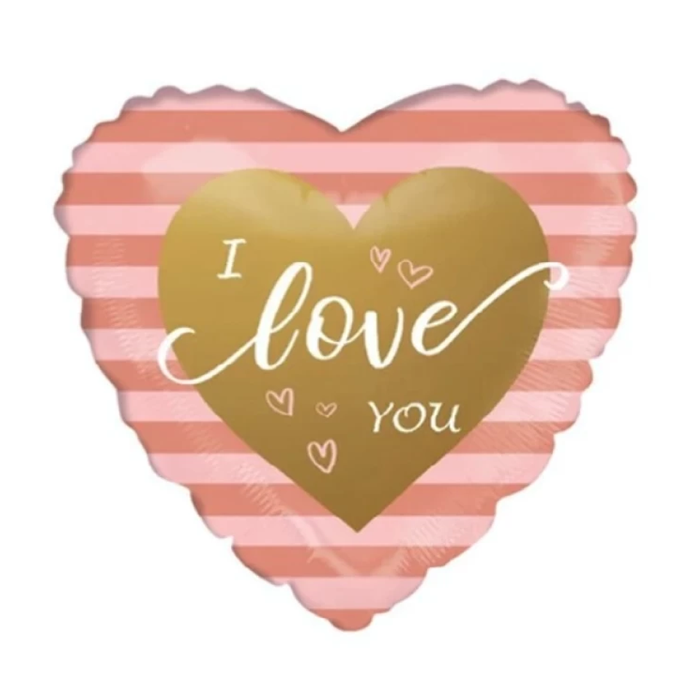 I Love You Kırmızı Kalpli Folyo Balon - 40 cm