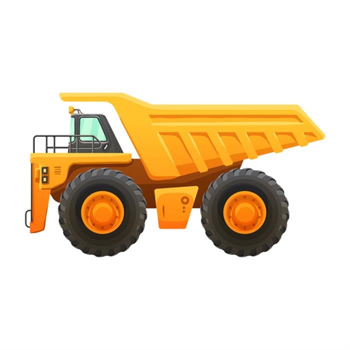 İnşaat Kamyon Temalı Sticker 12 cm 1 adet