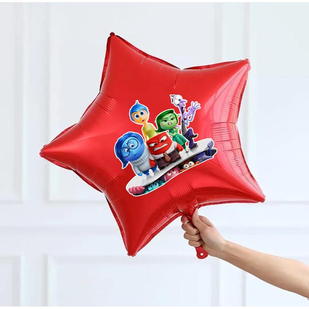 Inside Out Ters Yüz Temalı Yıldız Folyo Balon