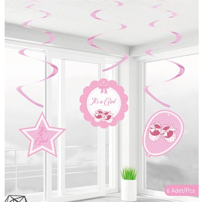 İts a Girl Temalı Asmalı İp Süs 6'lı