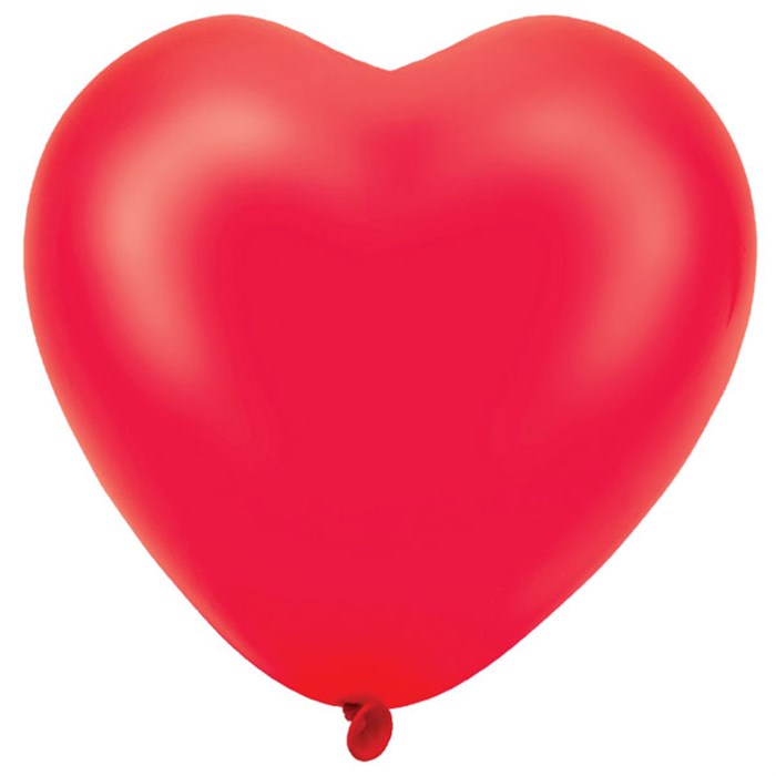 Kalp Şekilli Kırmızı Lateks Balon - 10 Adet