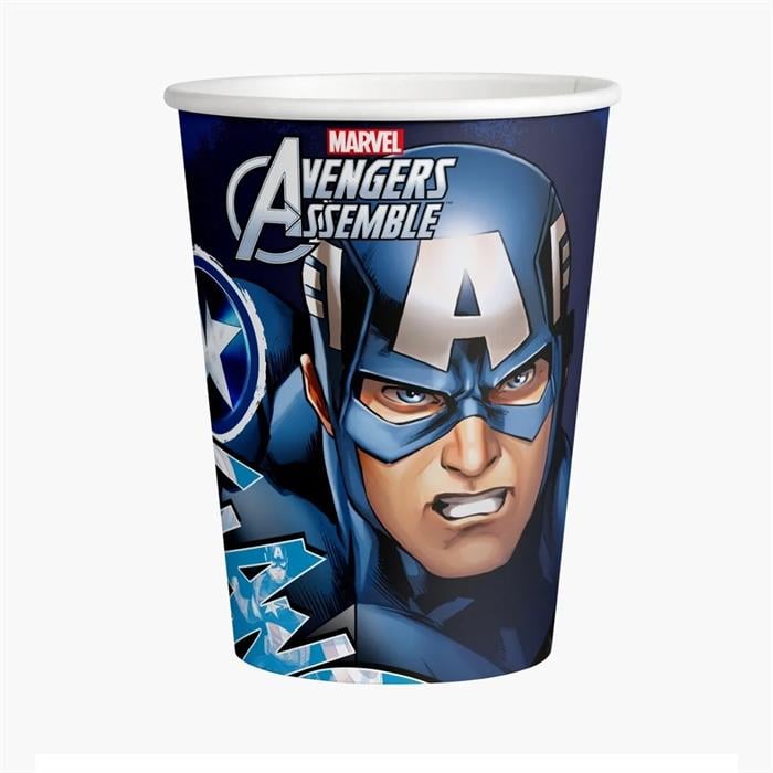 Kaptan Amerika Temalı Bardak 8'li