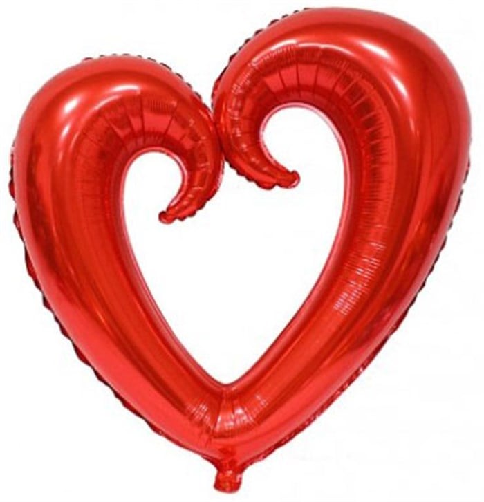 Kırmızı Kalp Folyo Balon 100 x 108 cm