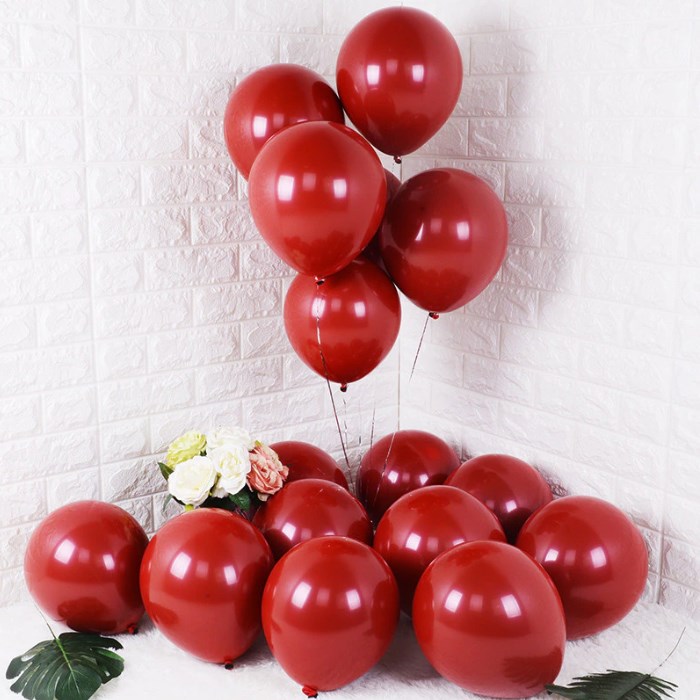 Kırmızı Krom Balon - 5 Adet