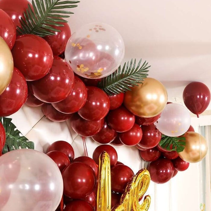 Kırmızı Krom Balon - 5 Adet