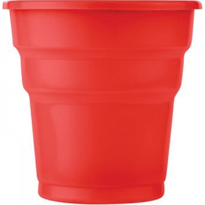 Kırmızı Plastik Bardak 10 Adet 200 ml