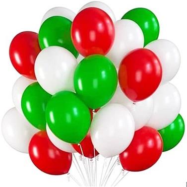 Kırmızı Yeşil Beyaz Balon 2250 Adet