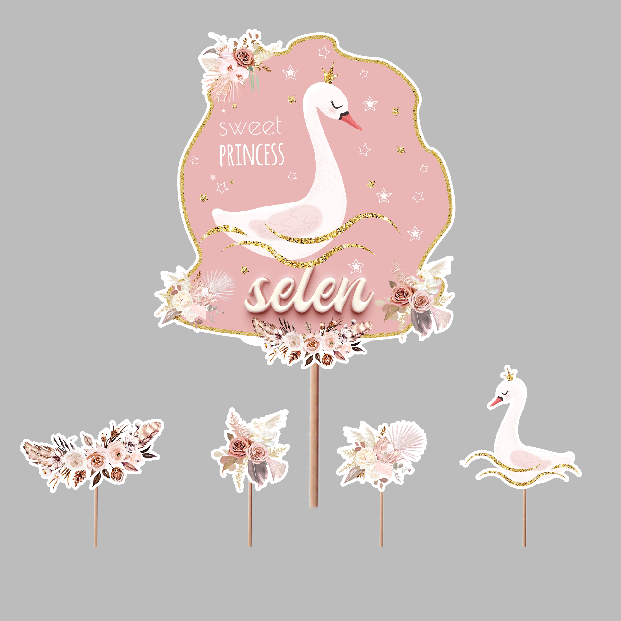 Kişiye Özel Jurassic Park Dinozor Temalı Pasta Süsü Seti