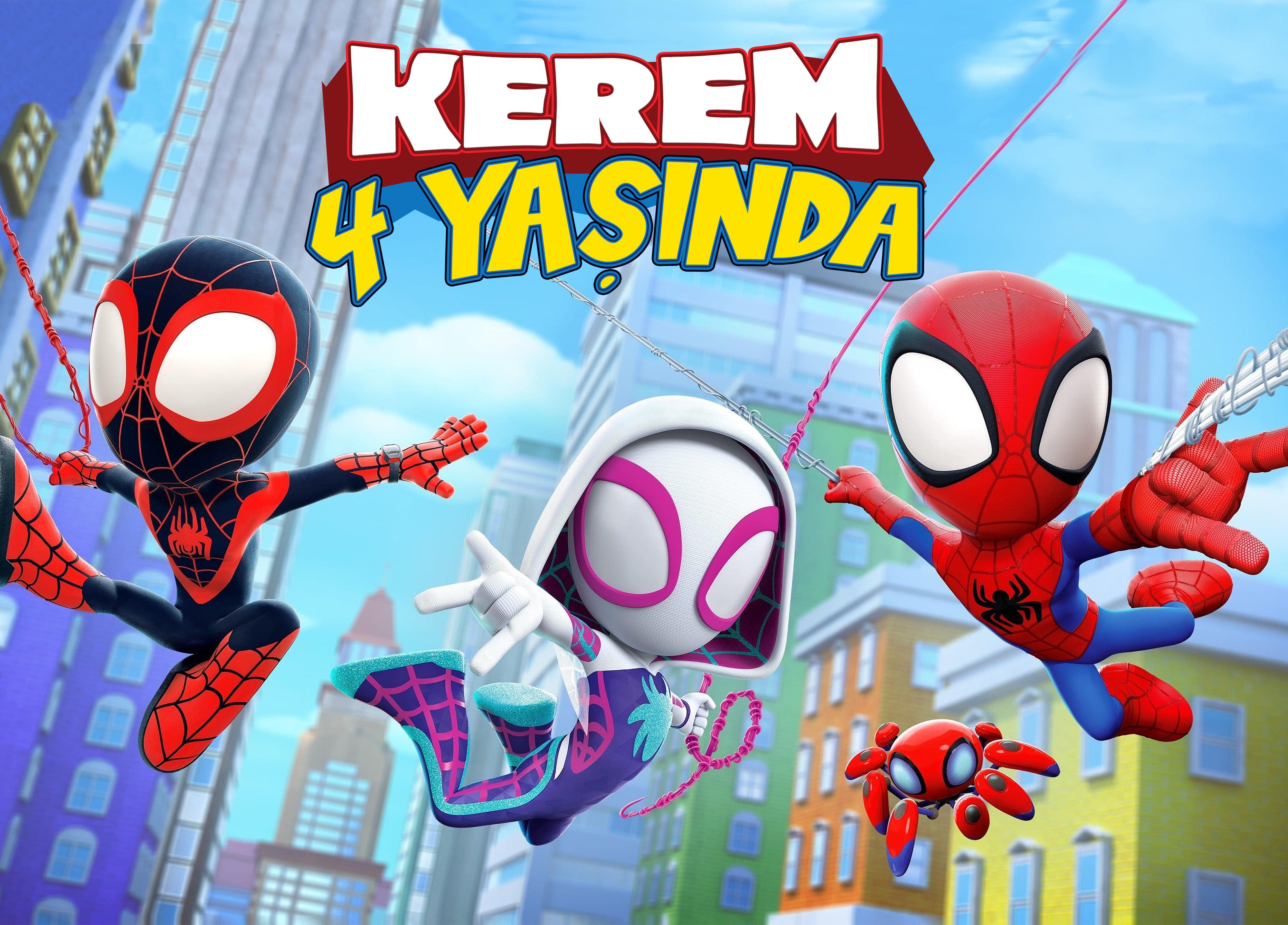 Kişiye Özel Spidey Doğum Günü Afişi - 4 Boy Seçenekli