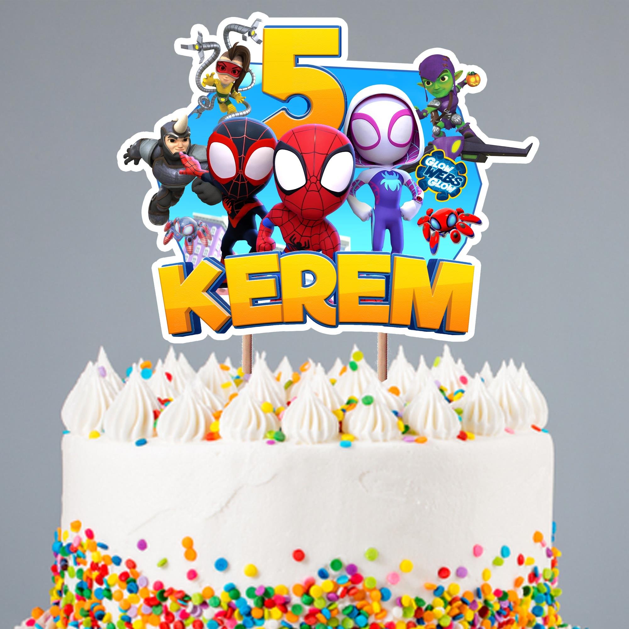 Kişiye Özel Spidey Temalı Pasta Süsü
