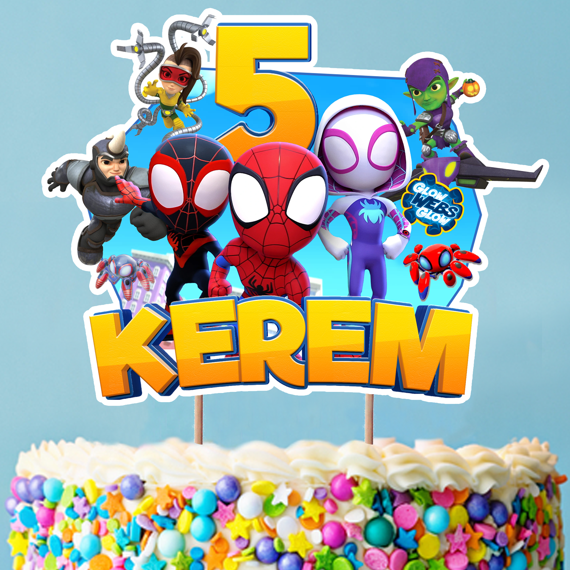 Kişiye Özel Spidey Temalı Pasta Süsü