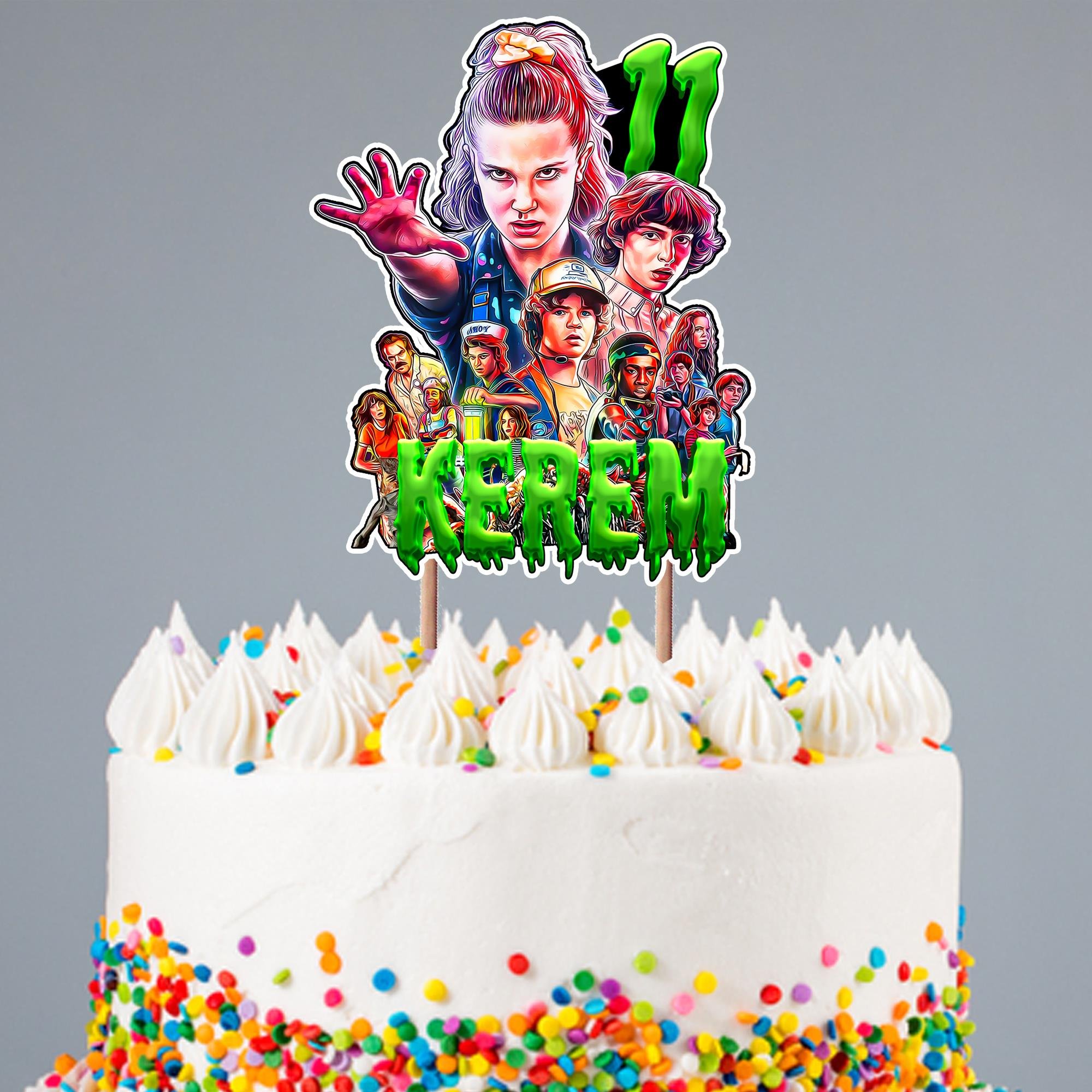 Kişiye Özel Stranger Things Temalı Pasta Süsü