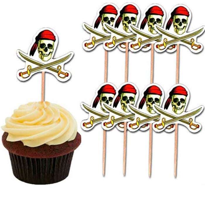 Korsan Doğum Günü Temalı Kürdan Süs 10 Adet