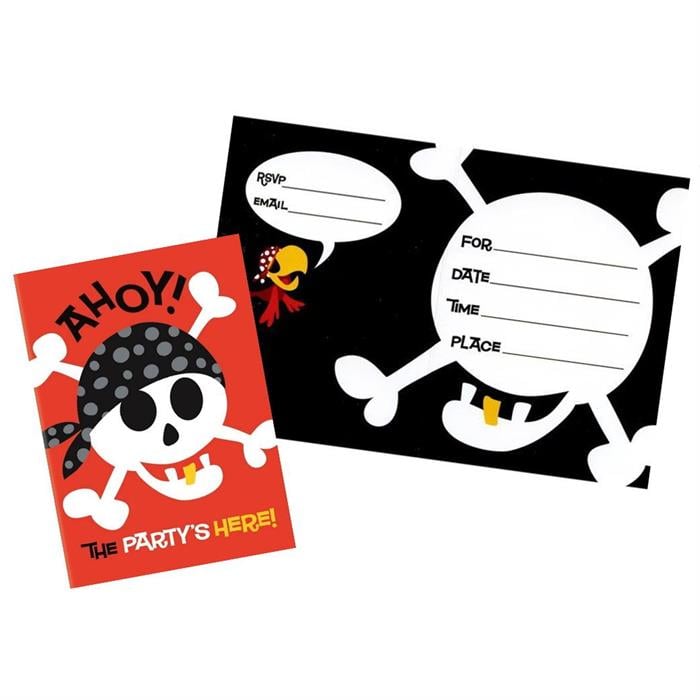 Korsan Temalı Davetiye 8'li