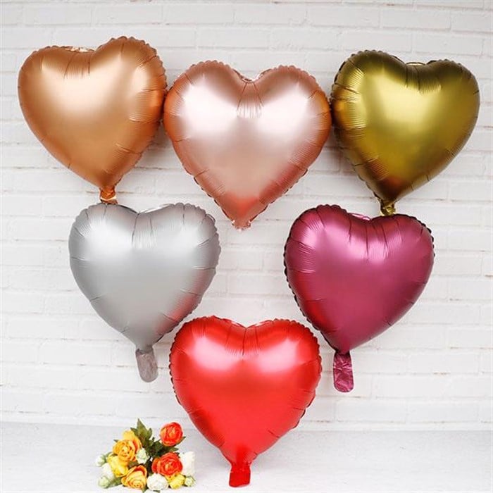 Krom Kalp Folyo Balon - 40 cm