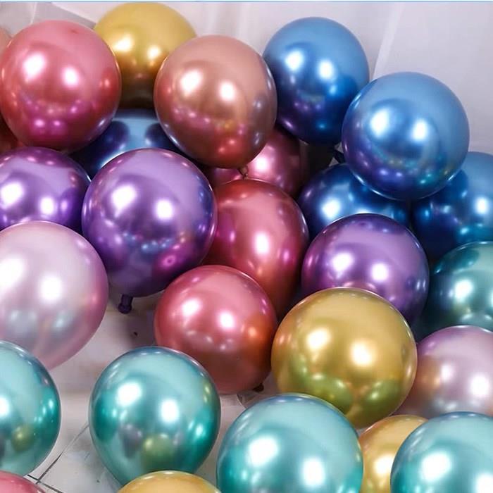 Krom Parlak Balon - 5 Adet