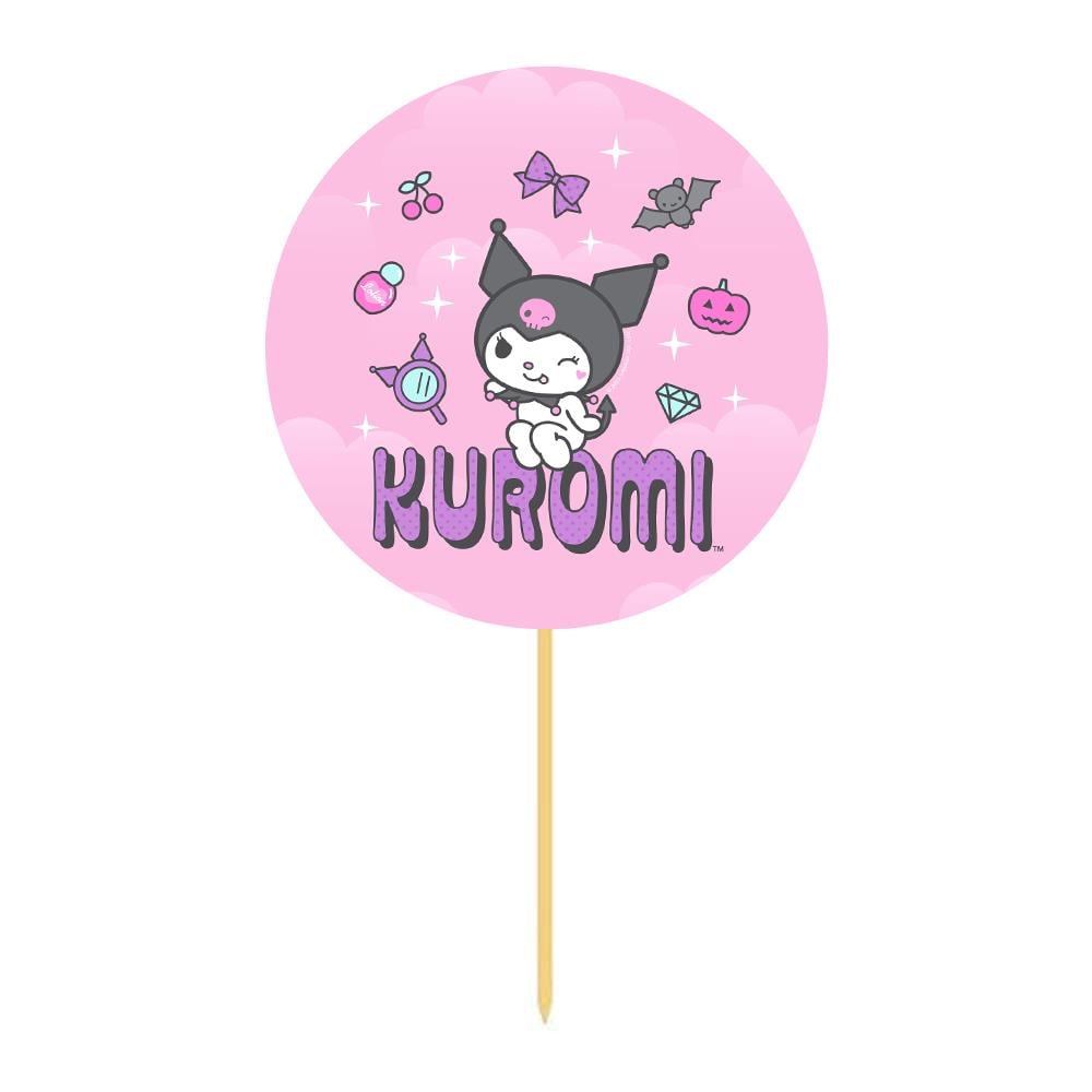 Kuromi Temalı Yuvarlak Çubuklu Maket Süs