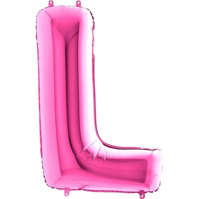 L Harfi Fuşya Folyo Balon 1 Metre