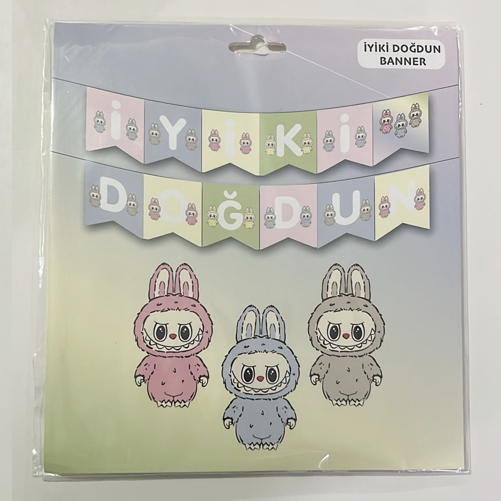 Labubu Temalı İyi ki Doğdun Banner