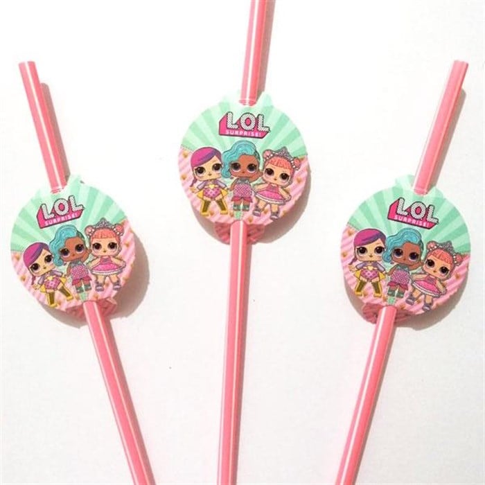 Lol Bebek Temalı Pipet 10 Adet
