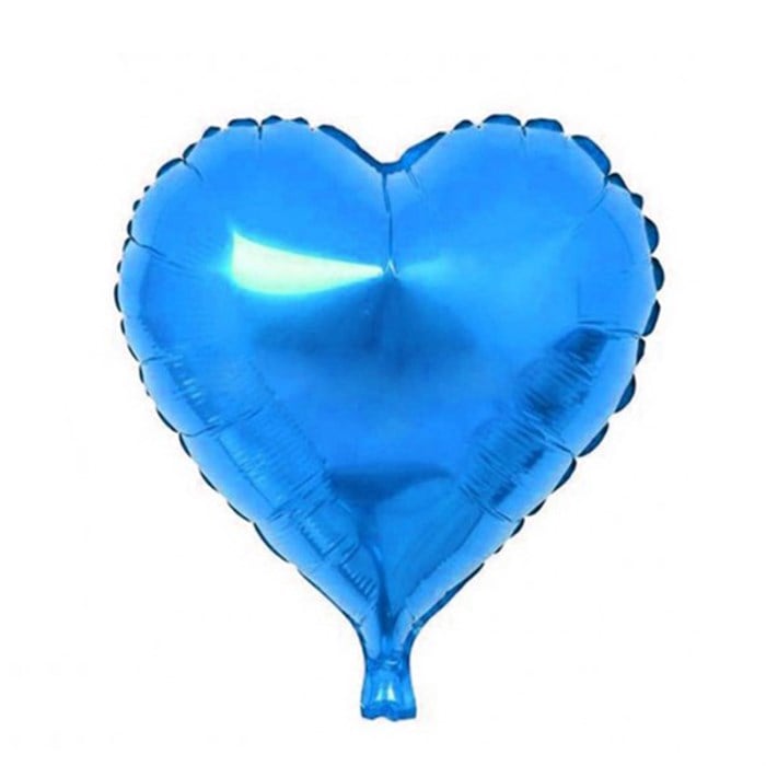 Mavi Kalp Folyo Balon - 40 cm