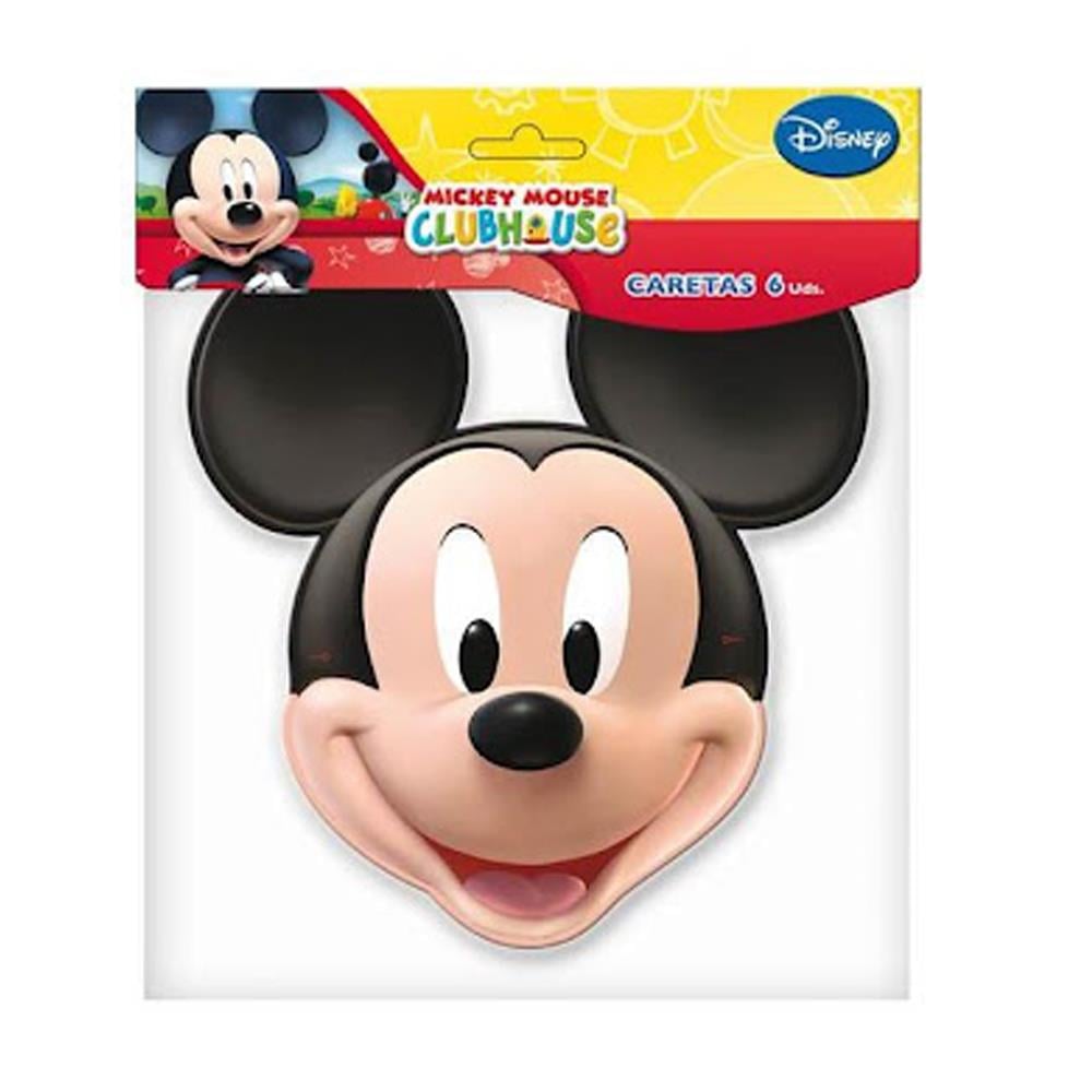 Mickey Mouse Karton Maske 6'lı