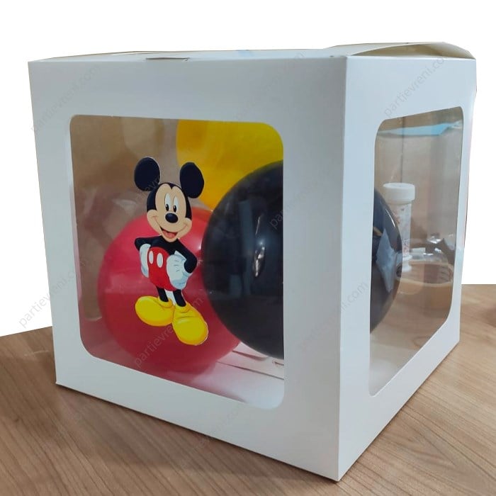 Mickey Mouse Temalı Şeffaf Kutu Seti 25 cm