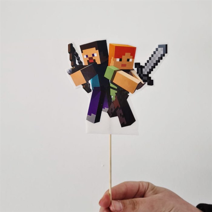 Minecraft Çubuklu Maket Süs