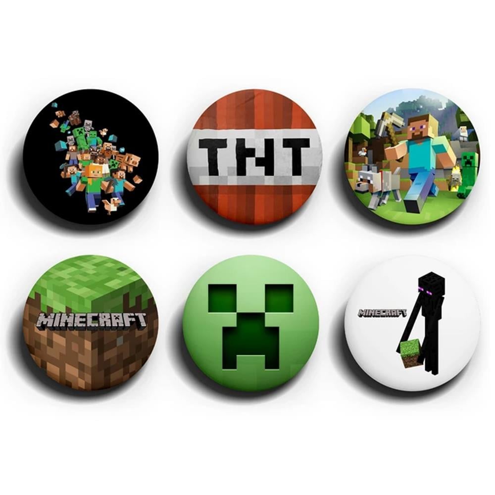 Minecraft Hediyelik Rozet - 5 Adet