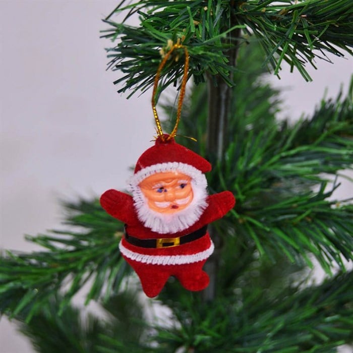 Mini Noel Baba Yılbaşı Ağaç Süs 6 Adet