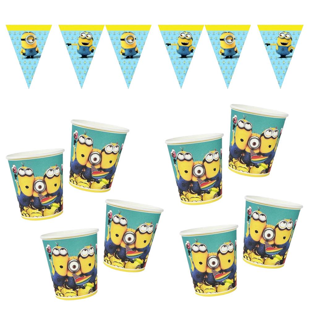 Minions Temalı 8 Kişilik Doğum Günü Seti
