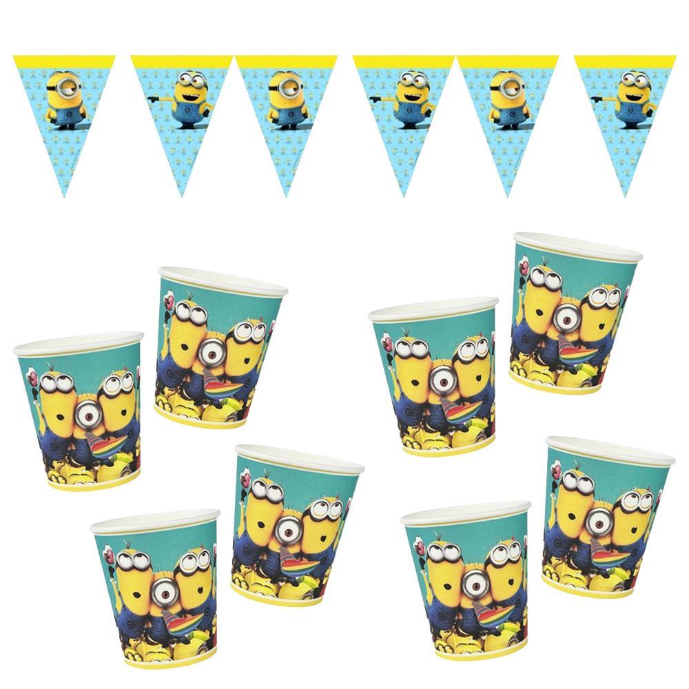 Minions Temalı 8 Kişilik Doğum Günü Seti