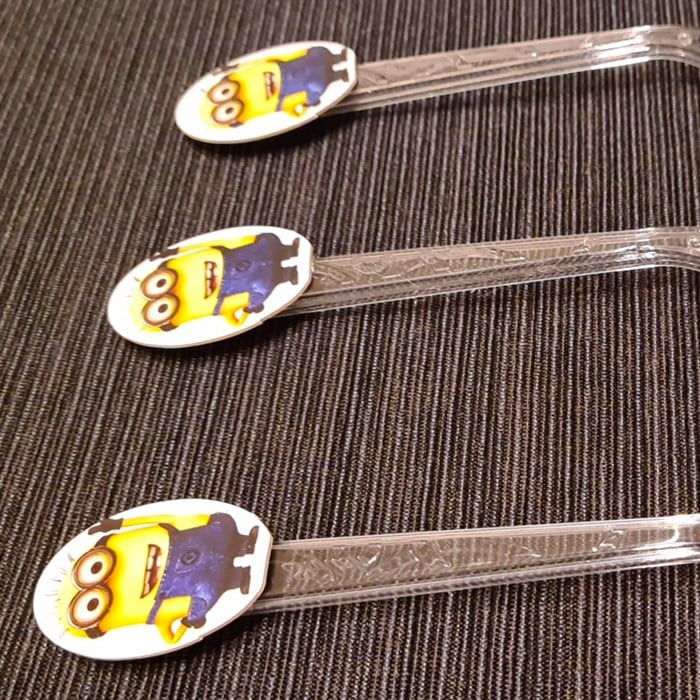 Minions Temalı Şeffaf Çatal 10'lu